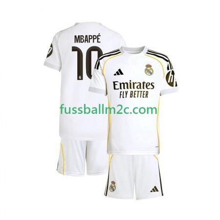 Fußballtrikots Real Madrid Kylian Mbappé 10 Kinder Heim Trikotsatz 2025-2026 Fußballtrikots Real Madrid Kylian Mbappé 10 Kinder Heim Trikotsatz 2025-2026